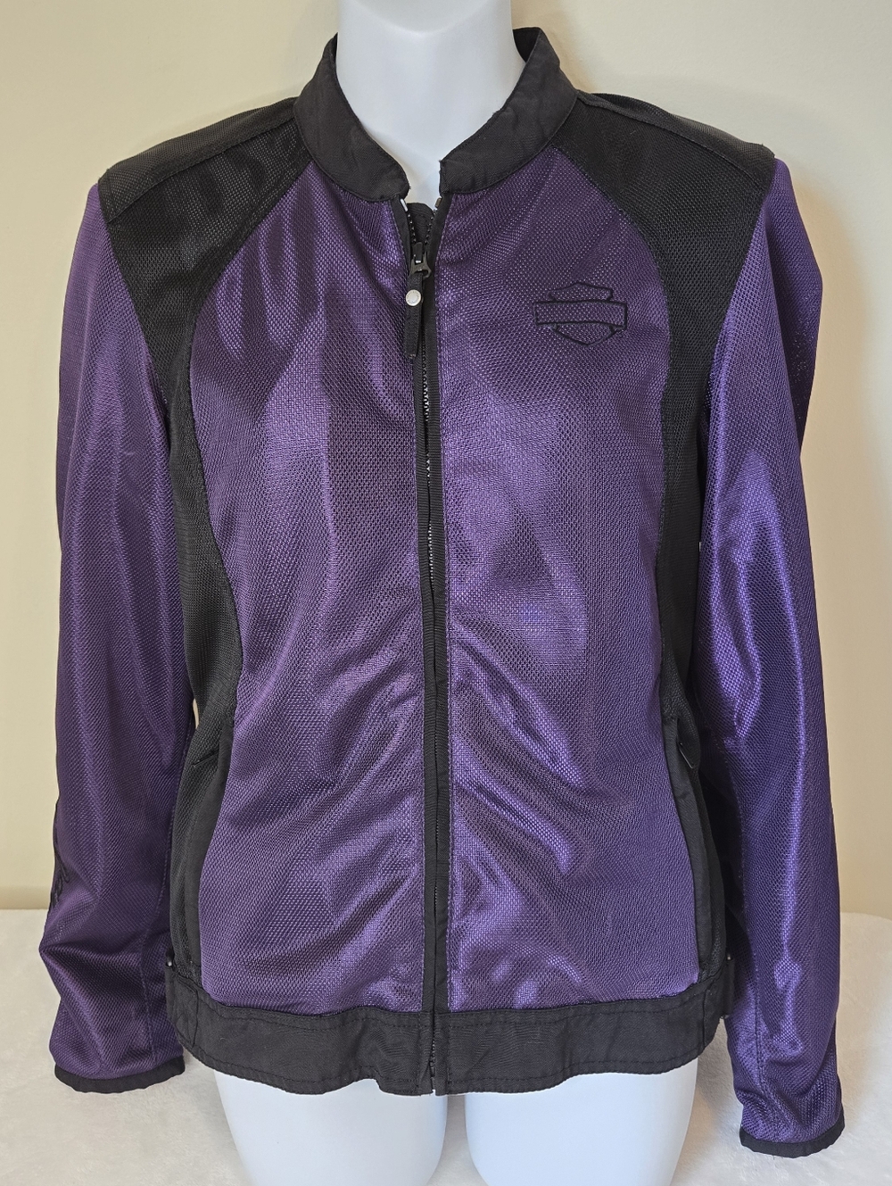 Harley-Davidson Purple and Black Women's Mesh Riding Jacket